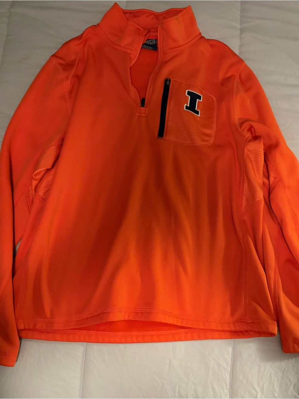 Campus Heritage Bright Orange Zip Pullover Illinois